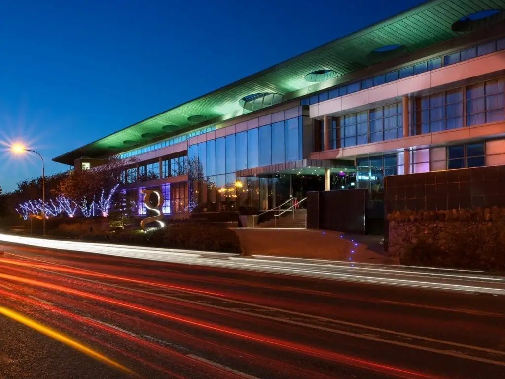 The g hotel and spa at dusk