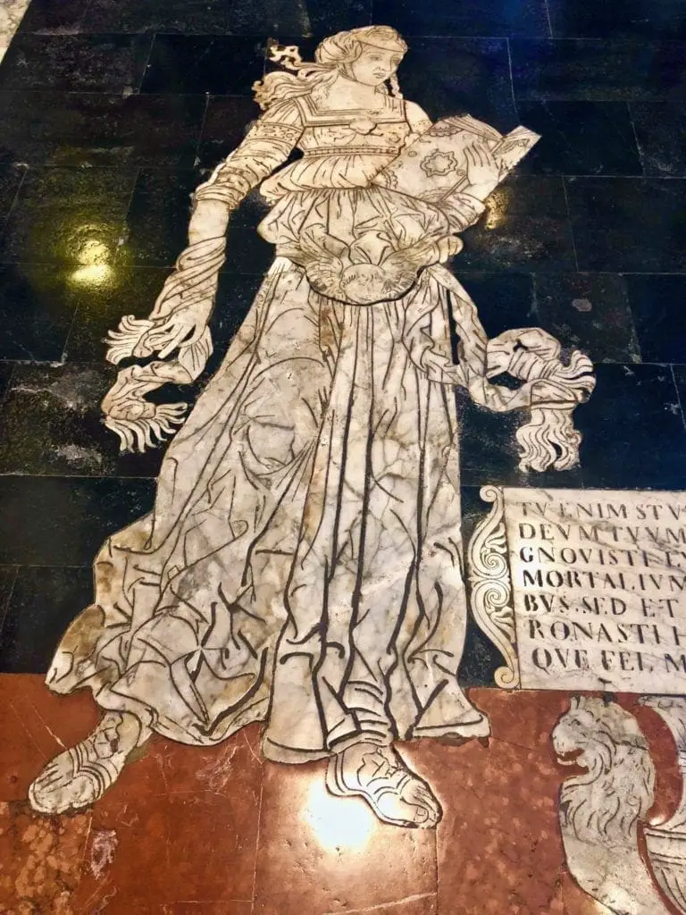 Floor graffito siena cathedral italy