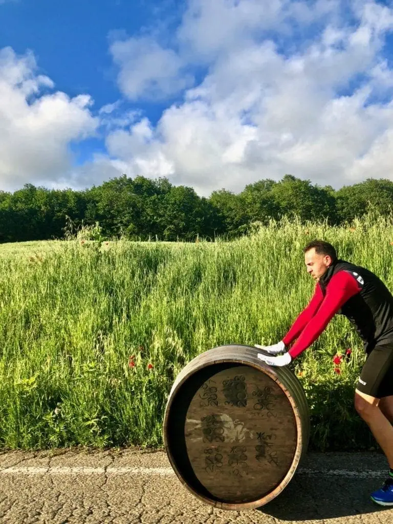 Montepulciano barrel rolling theroadtaken2