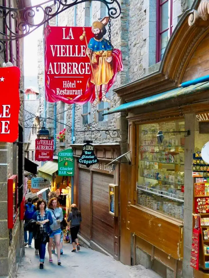 Main street of mont saint michel