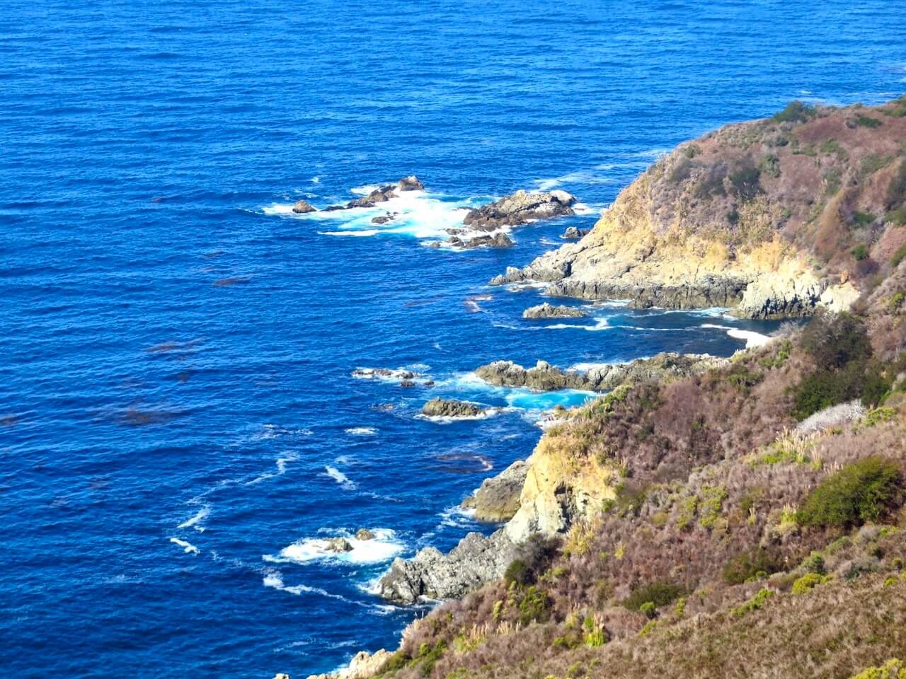 Rocky coastline on big sur