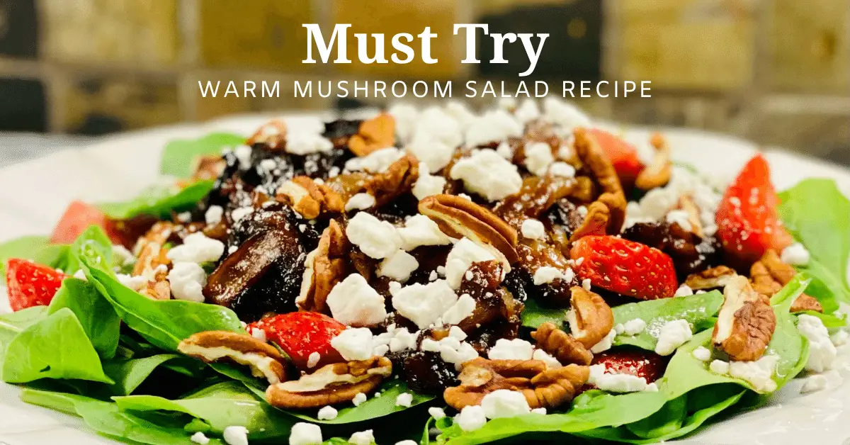 Warm Mushroom Spinach Salad Recipe