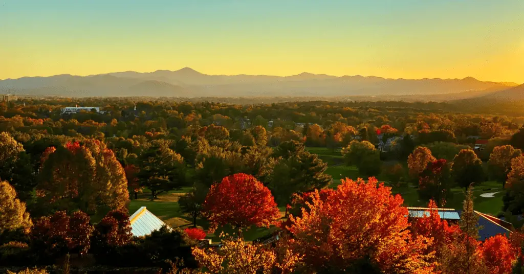 Asheville NC Fall Foliage Blue Ridge Mountains