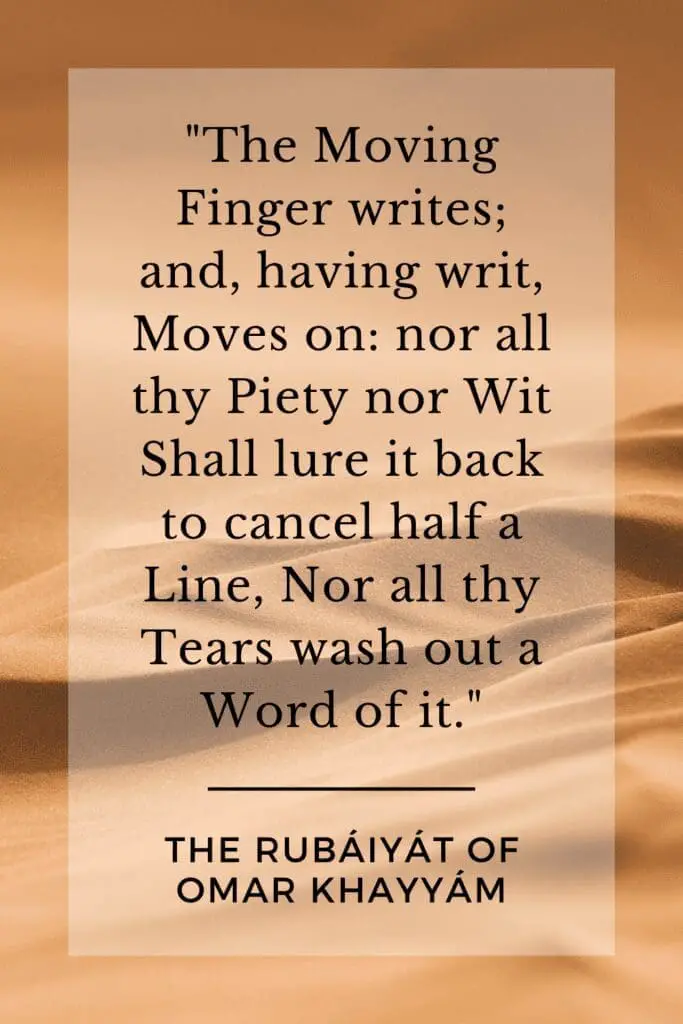 11 eternal quotes from the rubáiyát of omar khayyám (with page numbers)