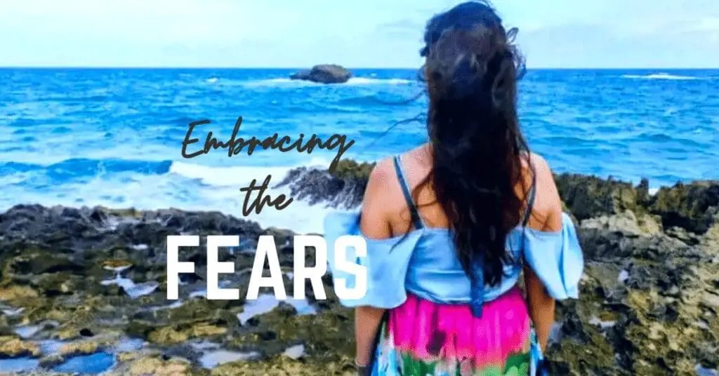 Embracing the fears girl in hawaii