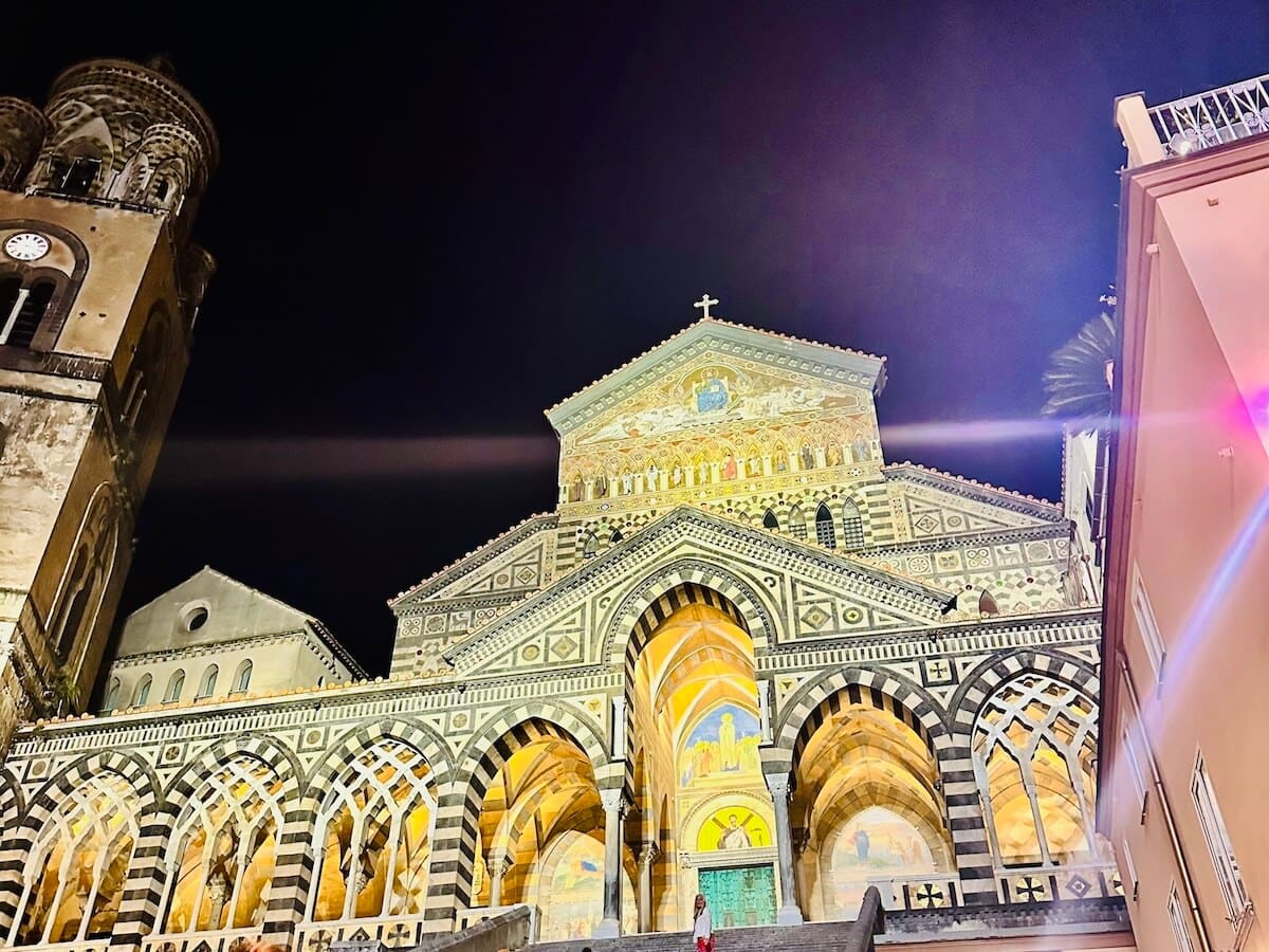 Amalfi cathedral at night