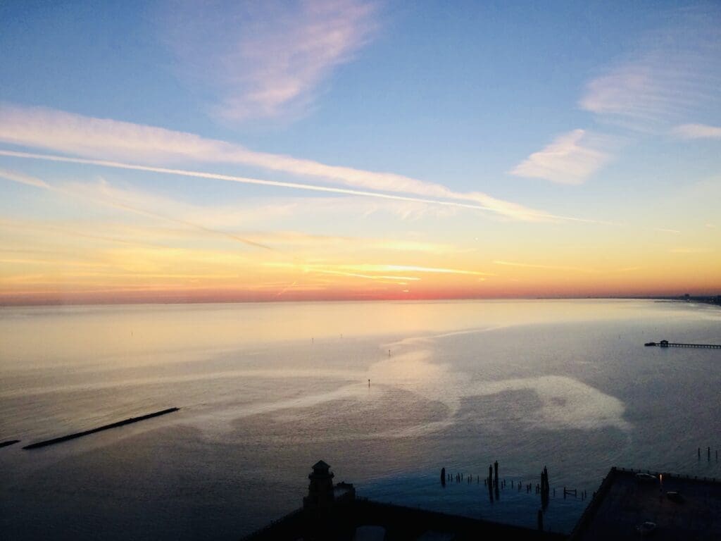 Gulf of mexico biloxi ms sunset