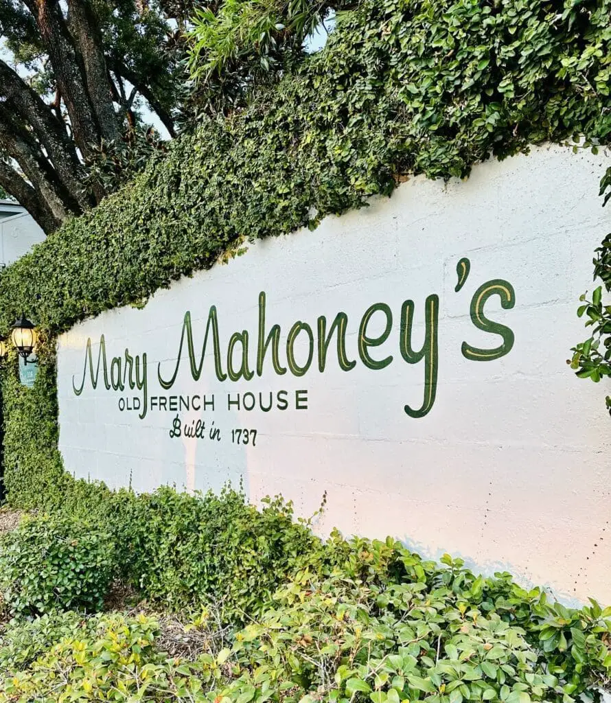 Mary mahoney's old french house sign biloxi ms