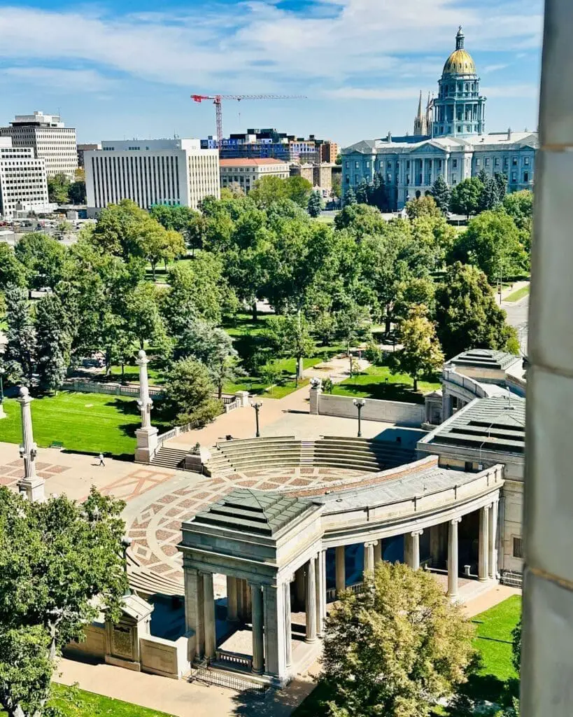 Denver colorado city center park view