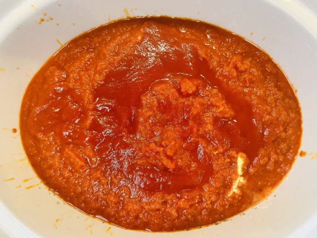 Marinara tomato sauce baked ziti