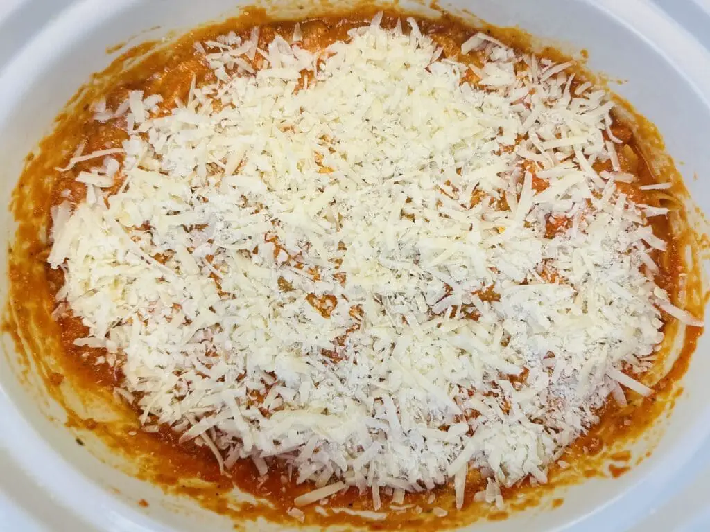 Parmesan for baked ziti