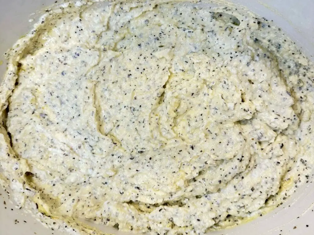Ricotta and egg mixture for baked ziti