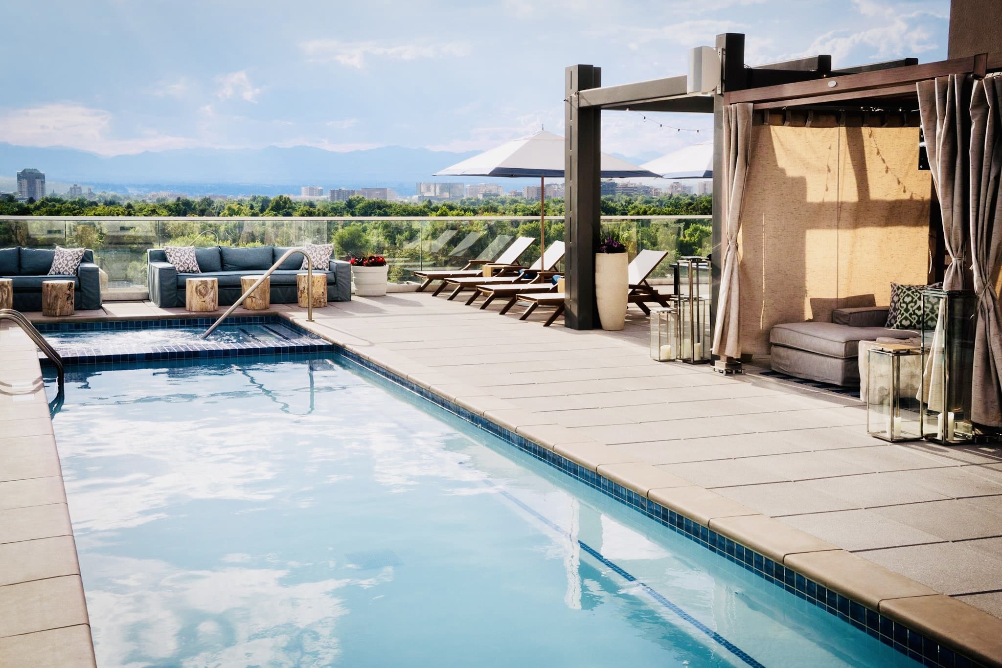 Halcyon hotel rooftop pool denver