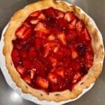 Strawberry pie in crust