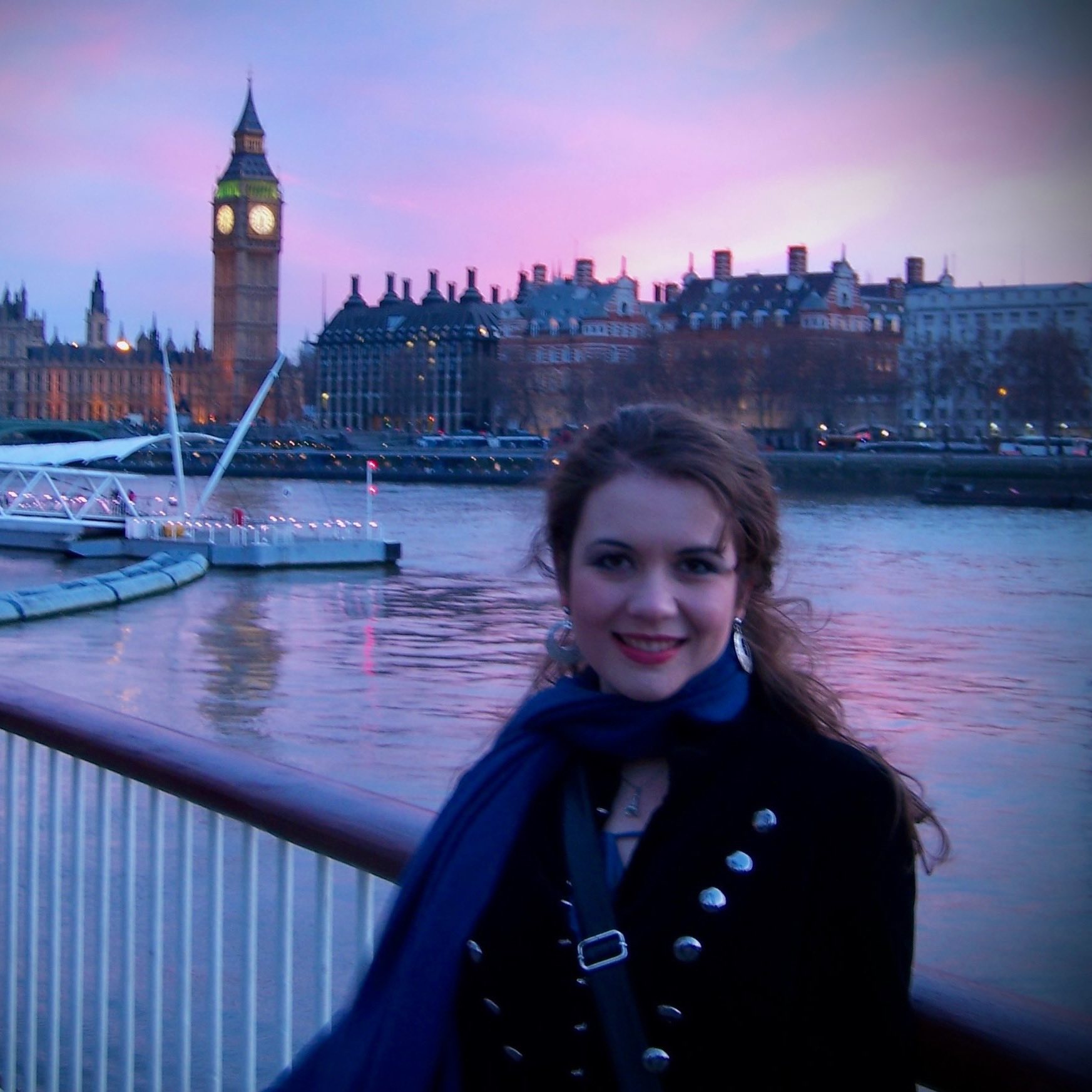 London: Day 1—The Journey Begins 1 girl in black coat in front of big ben london