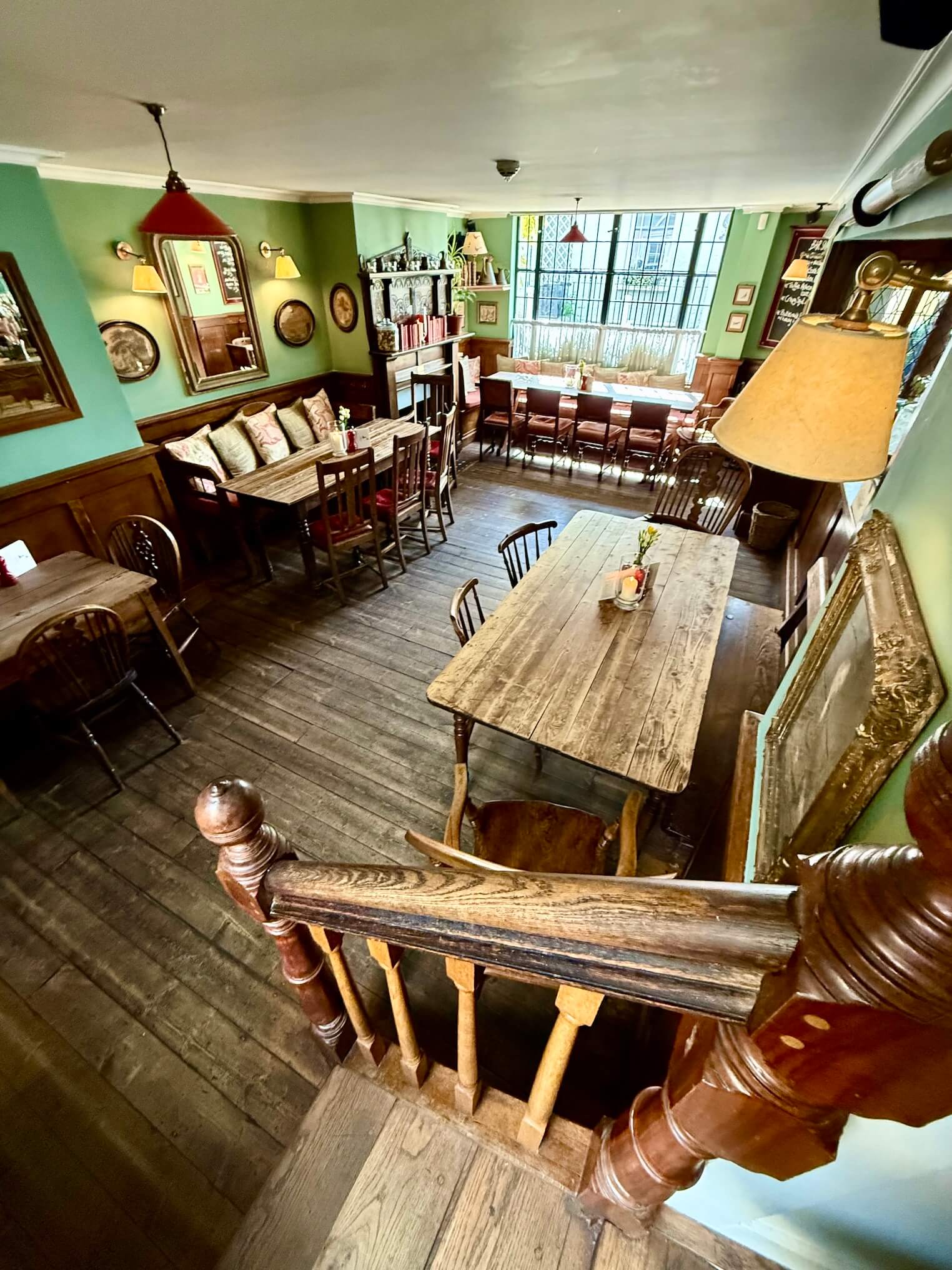 fox and pheasant pub main dining room london england