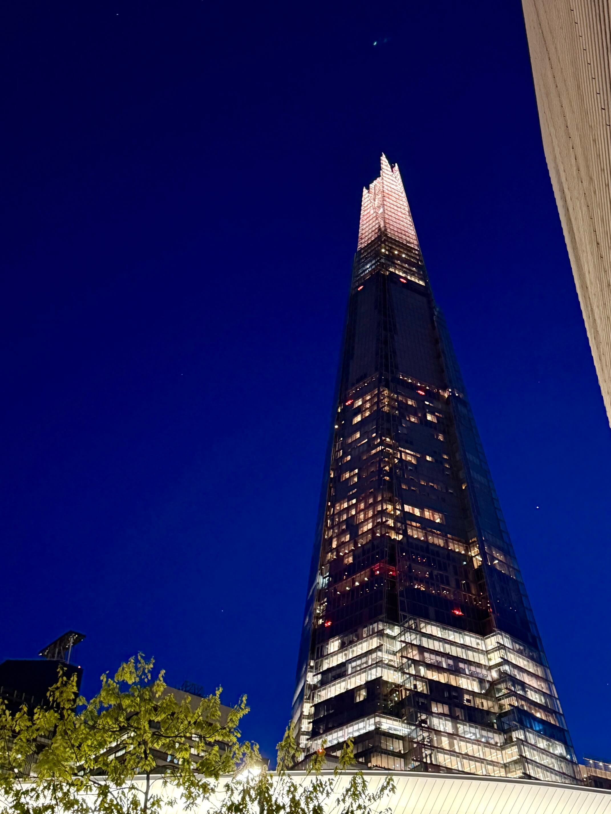Afternoon Tea and Tower Bridge Views: Our First Day Exploring London 12 the shard building london night
