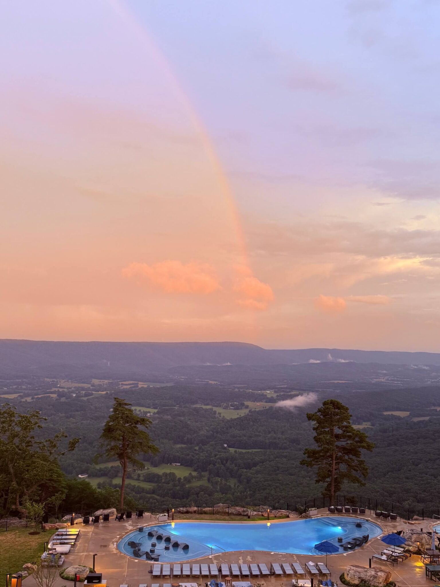 rainbow sunset cloudland at mclemore resort