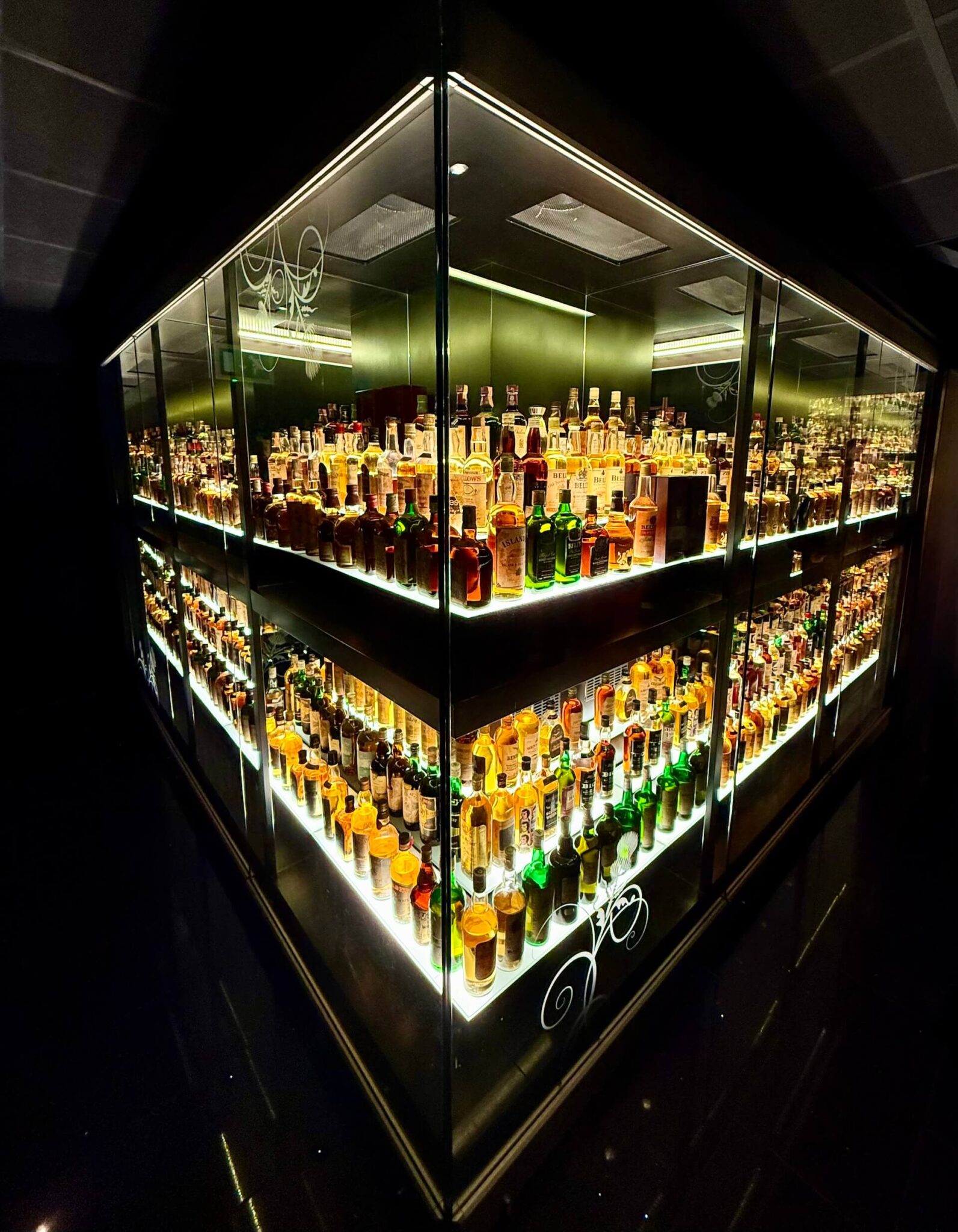 scotch whisky bottles on display scotch whisky experience royal mile edinburgh