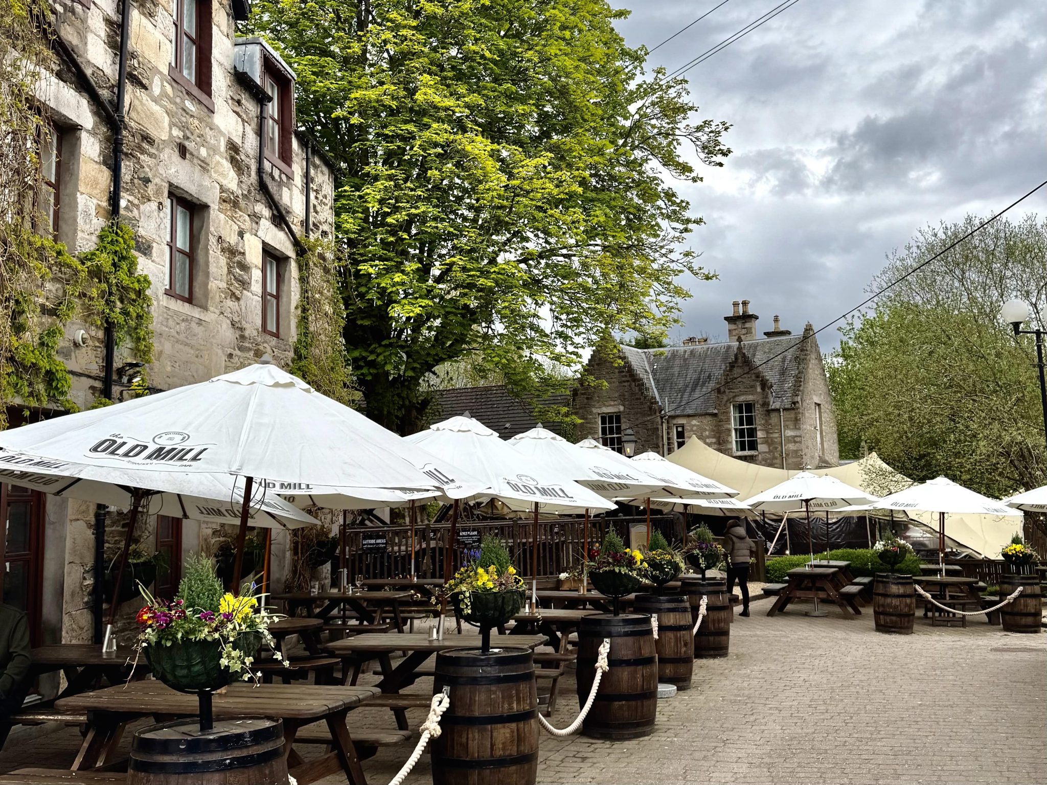 umbrellas pitlochry old mill inn